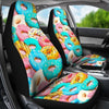 Coffee Donut Pattern Print Universal Fit Car Seat Cover-grizzshop