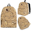 Coffee Pattern Print Backpack-grizzshop