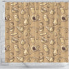 Coffee Pattern Print Bathroom Shower Curtain-grizzshop