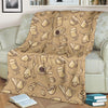 Coffee Pattern Print Blanket-grizzshop