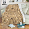 Coffee Pattern Print Blanket-grizzshop