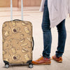 Coffee Pattern Print Luggage Cover Protector-grizzshop