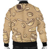 Coffee Pattern Print Men's Bomber Jacket-grizzshop