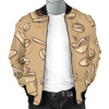 Coffee Pattern Print Men's Bomber Jacket-grizzshop