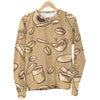 Coffee Pattern Print Women's Sweatshirt-grizzshop