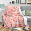 Coffee Pink Pattern Print Blanket-grizzshop