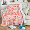 Coffee Pink Pattern Print Blanket-grizzshop