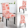 Coffee Pink Pattern Print Chair Cover-grizzshop