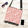 Coffee Pink Pattern Print Crossbody bags-grizzshop