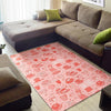 Coffee Pink Pattern Print Floor Mat-grizzshop