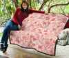 Coffee Pink Pattern Print Quilt-grizzshop