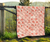 Coffee Pink Pattern Print Quilt-grizzshop