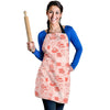 Coffee Pink Pattern Print Women's Apron-grizzshop