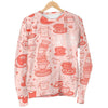 Coffee Pink Pattern Print Women's Sweatshirt-grizzshop