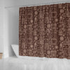 Coffee Print Pattern Bathroom Shower Curtain-grizzshop