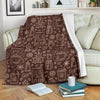 Coffee Print Pattern Blanket-grizzshop