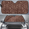 Coffee Print Pattern Car Sun Shade-grizzshop