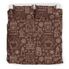 Coffee Print Pattern Duvet Cover Bedding Set-grizzshop