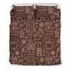 Coffee Print Pattern Duvet Cover Bedding Set-grizzshop