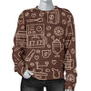 Coffee Print Pattern Women's Sweatshirt-grizzshop