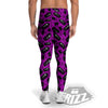 Coffin And Cat Purple Print Pattern Men's Leggings-grizzshop