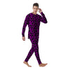 Coffin And Cat Purple Print Pattern Men's Pajamas-grizzshop