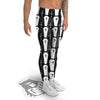 Coffin And Skeleton Print Pattern Men's Leggings-grizzshop