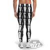 Coffin And Skeleton Print Pattern Men's Leggings-grizzshop