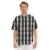 Coffin And Skeleton Print Pattern Men's Short Sleeve Shirts-grizzshop