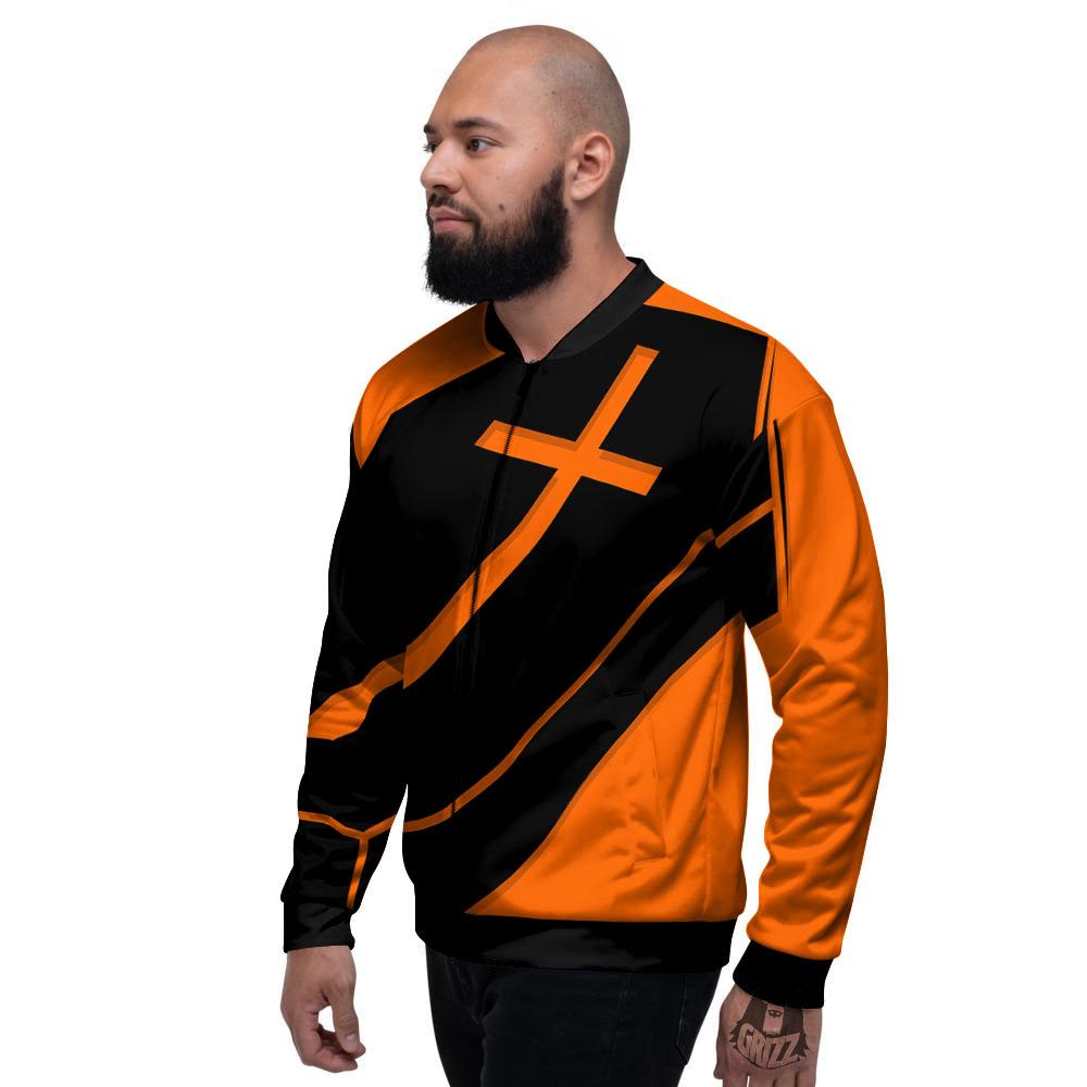 Coffin Halloween Vampire Print Men's Bomber Jacket-grizzshop
