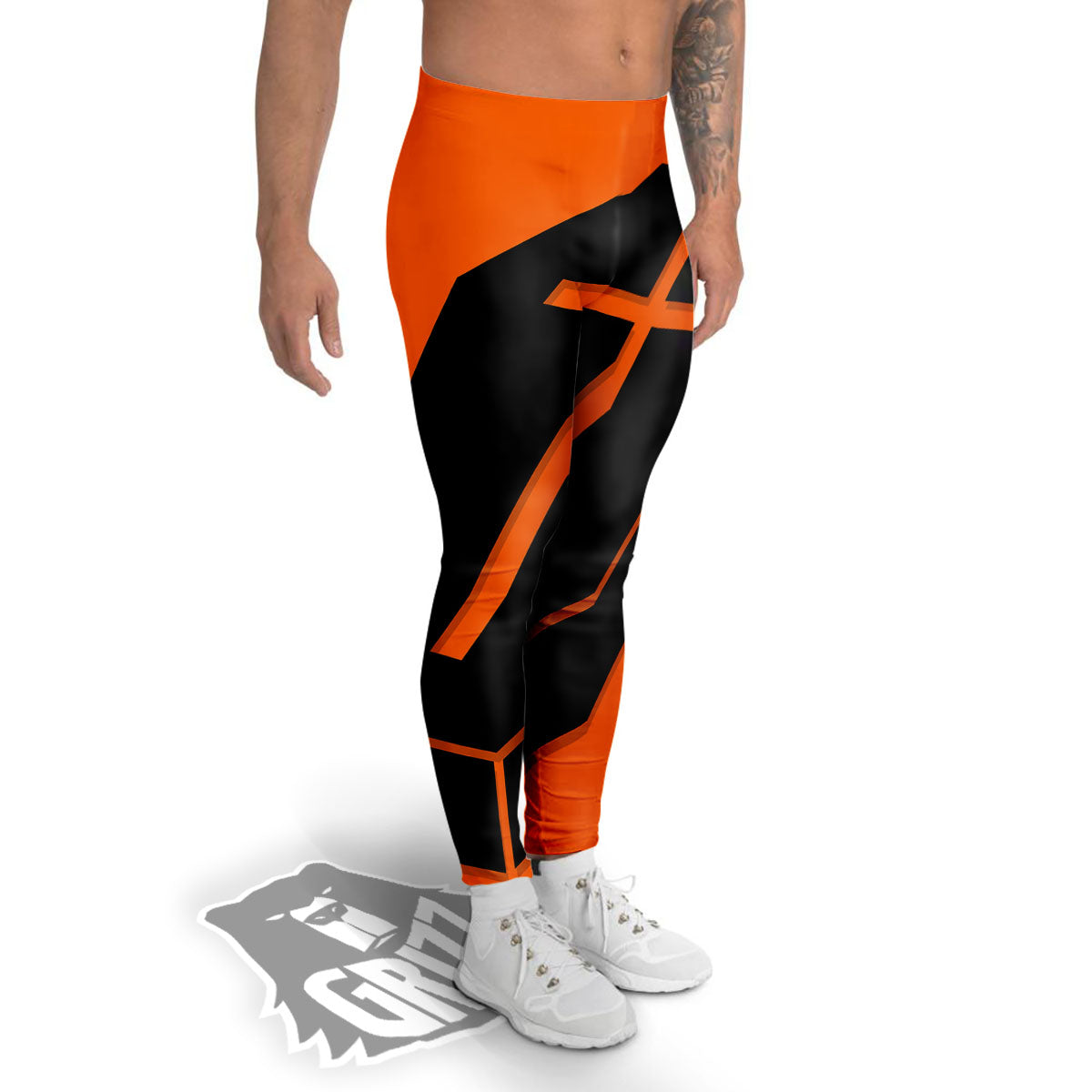 Coffin Halloween Vampire Print Men's Leggings-grizzshop