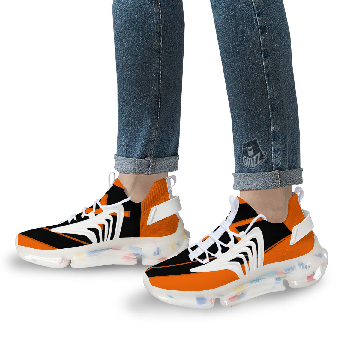 Coffin Halloween Vampire Print White Gym Shoes-grizzshop