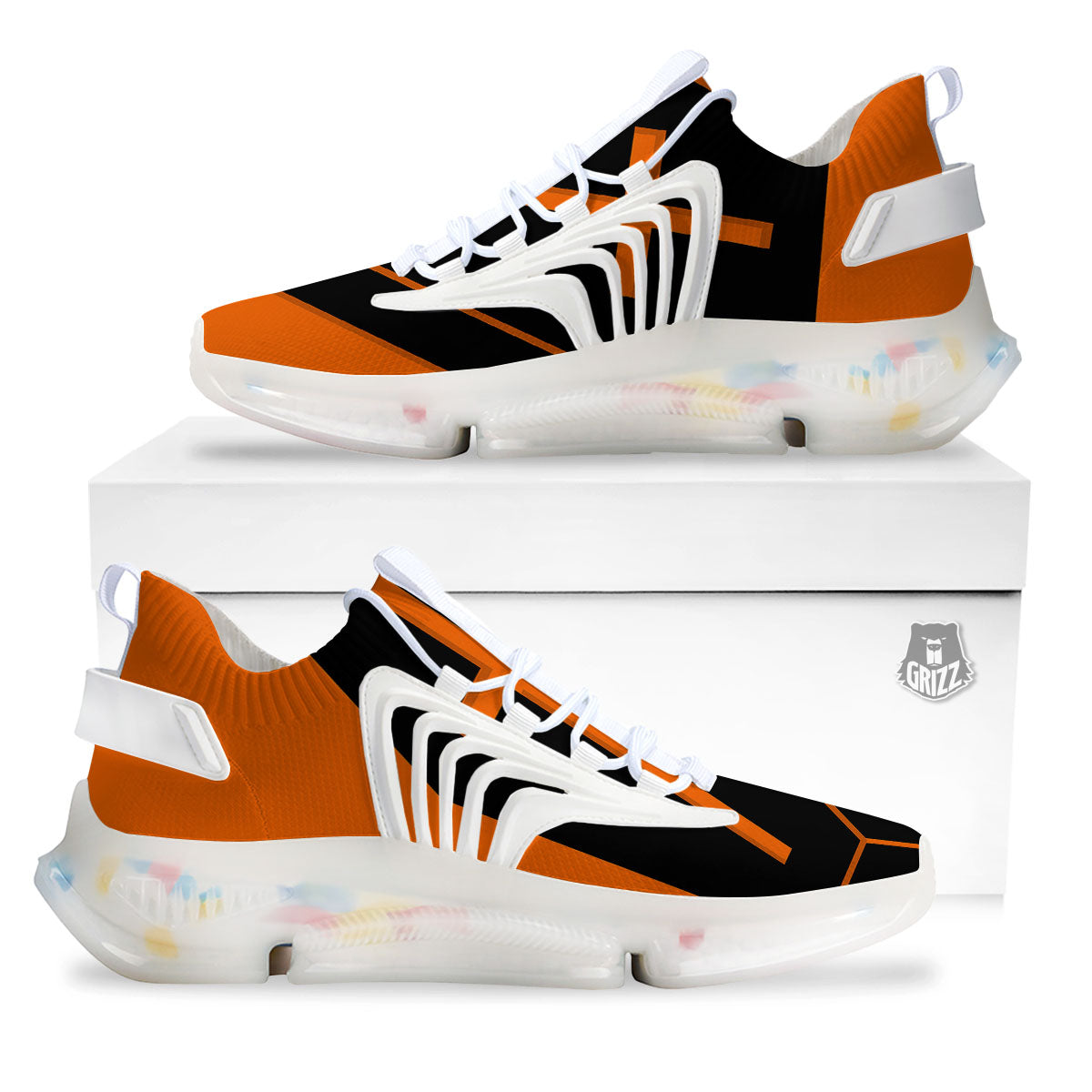 Coffin Halloween Vampire Print White Gym Shoes-grizzshop