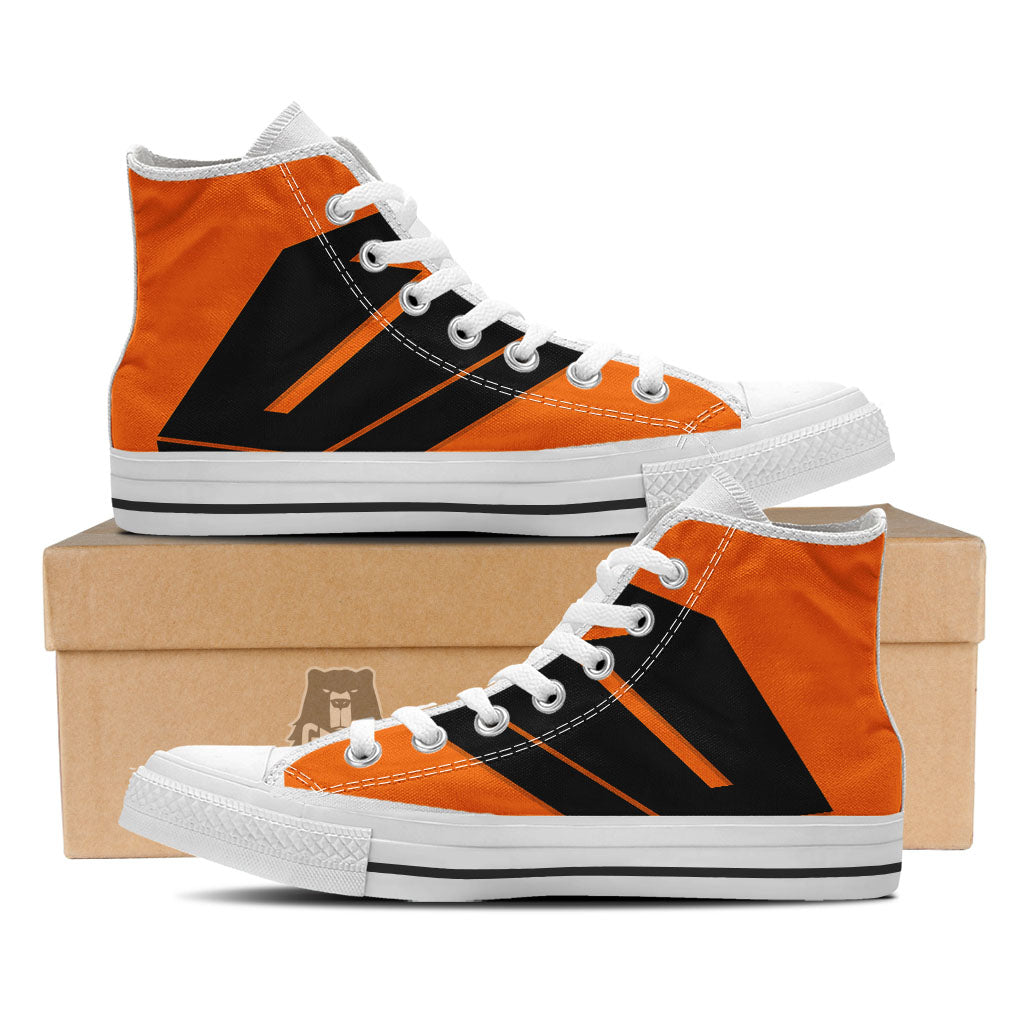 Coffin Halloween Vampire Print White High Top Shoes-grizzshop
