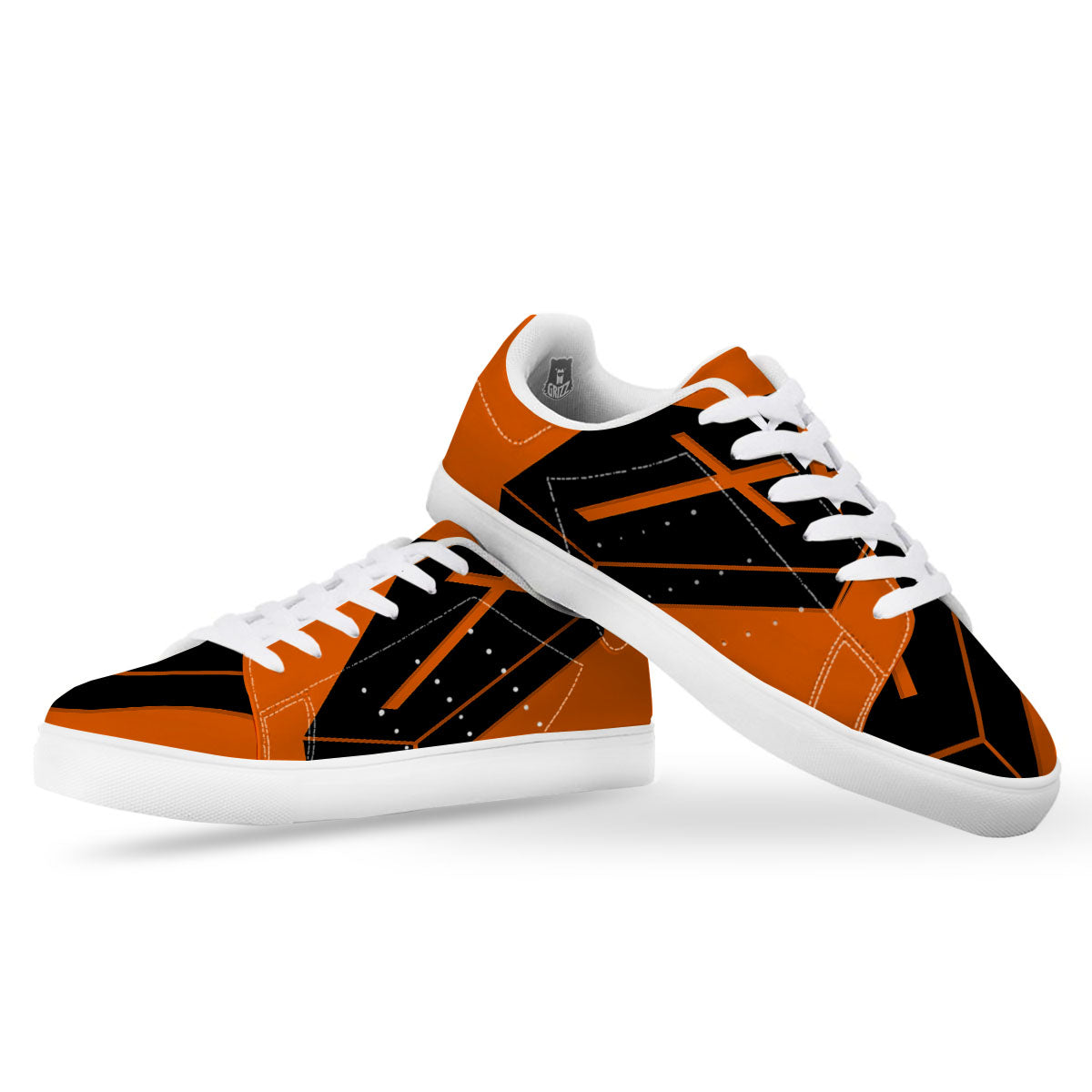 Coffin Halloween Vampire Print White Low Top Sneakers-grizzshop