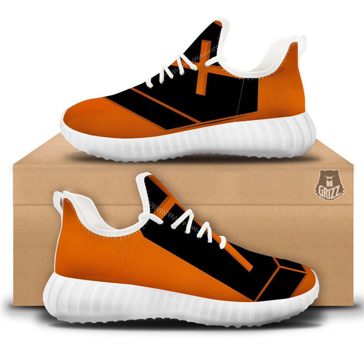 Coffin Halloween Vampire Print White Walking Shoes-grizzshop