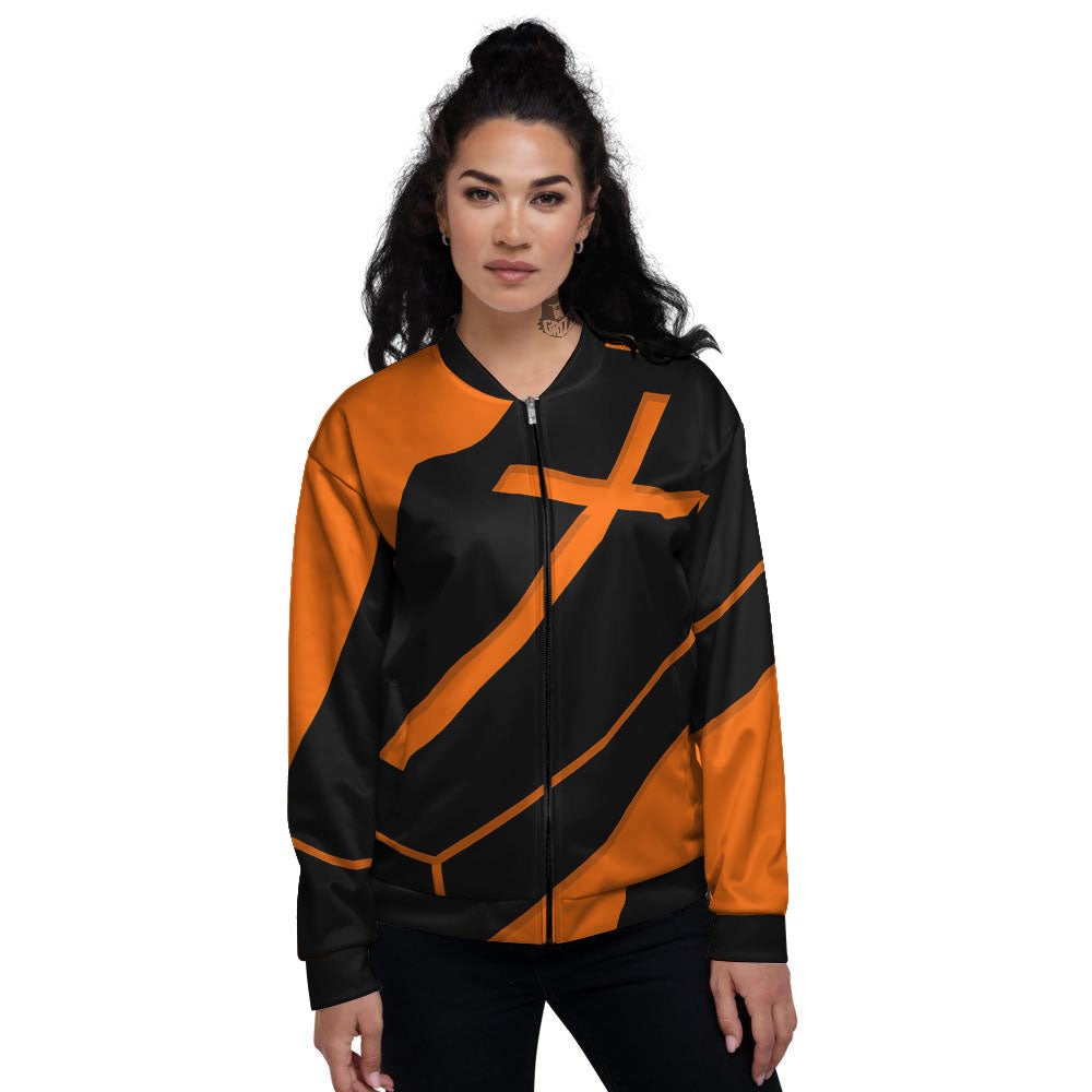 Coffin Halloween Vampire Print Women's Bomber Jacket-grizzshop