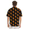 Coffin Orange Halloween Print Pattern Men's Short Sleeve Shirts-grizzshop