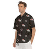 Coffin Vampire Print Pattern Men's Short Sleeve Shirts-grizzshop