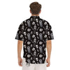 Coffin White And Black Print Pattern Men's Short Sleeve Shirts-grizzshop