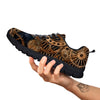 Cogs And Gears Steampunk Brass Print Black Sneaker-grizzshop