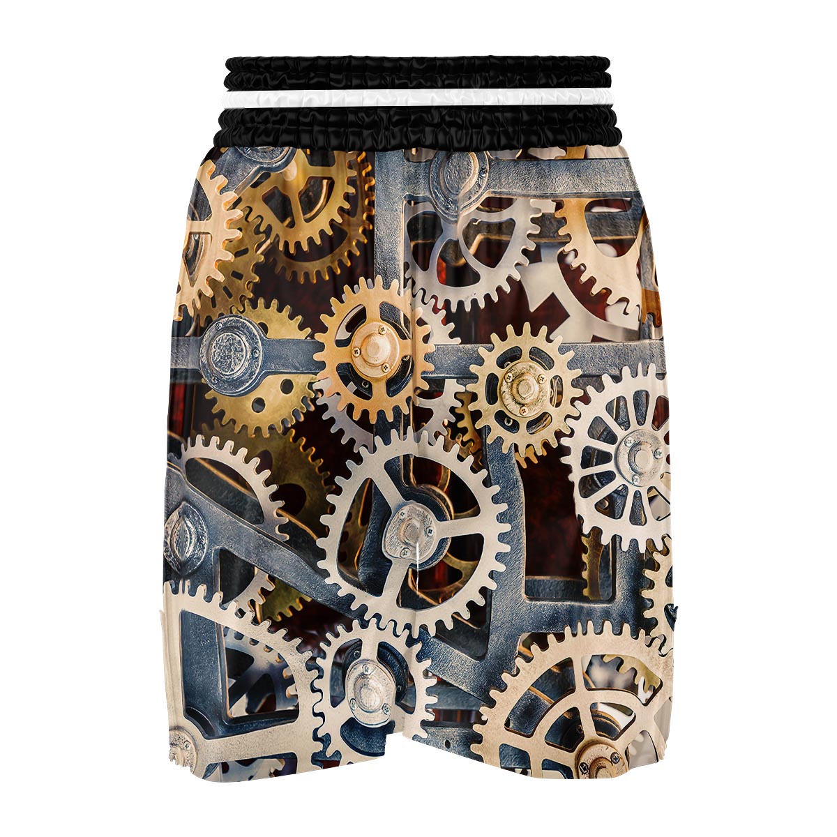 Cogs And Steampunk Gears Print Boxing Shorts-grizzshop