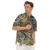 Cogwheels Steampunk Print Men's Short Sleeve Shirts-grizzshop