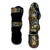 Cogwheels Steampunk Print Muay Thai Shin Guards-grizzshop