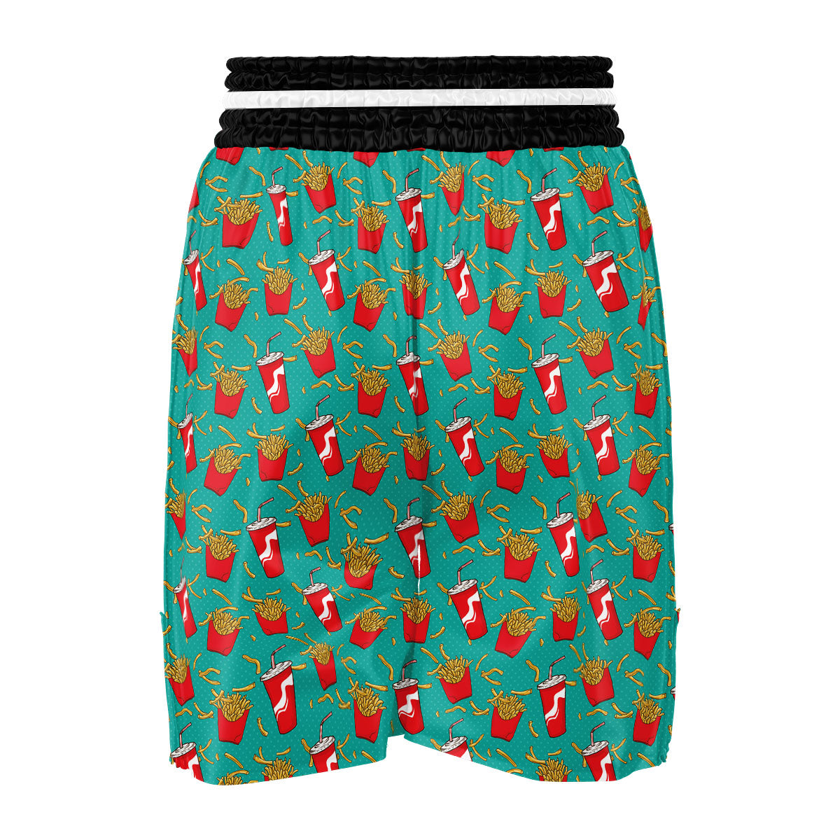 Cola And French Fries Print Pattern Boxing Shorts-grizzshop