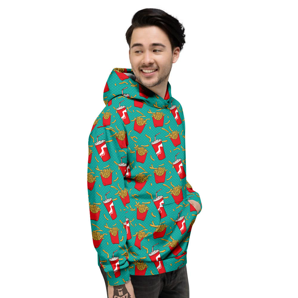 Cola And French Fries Print Pattern Men's Hoodie-grizzshop