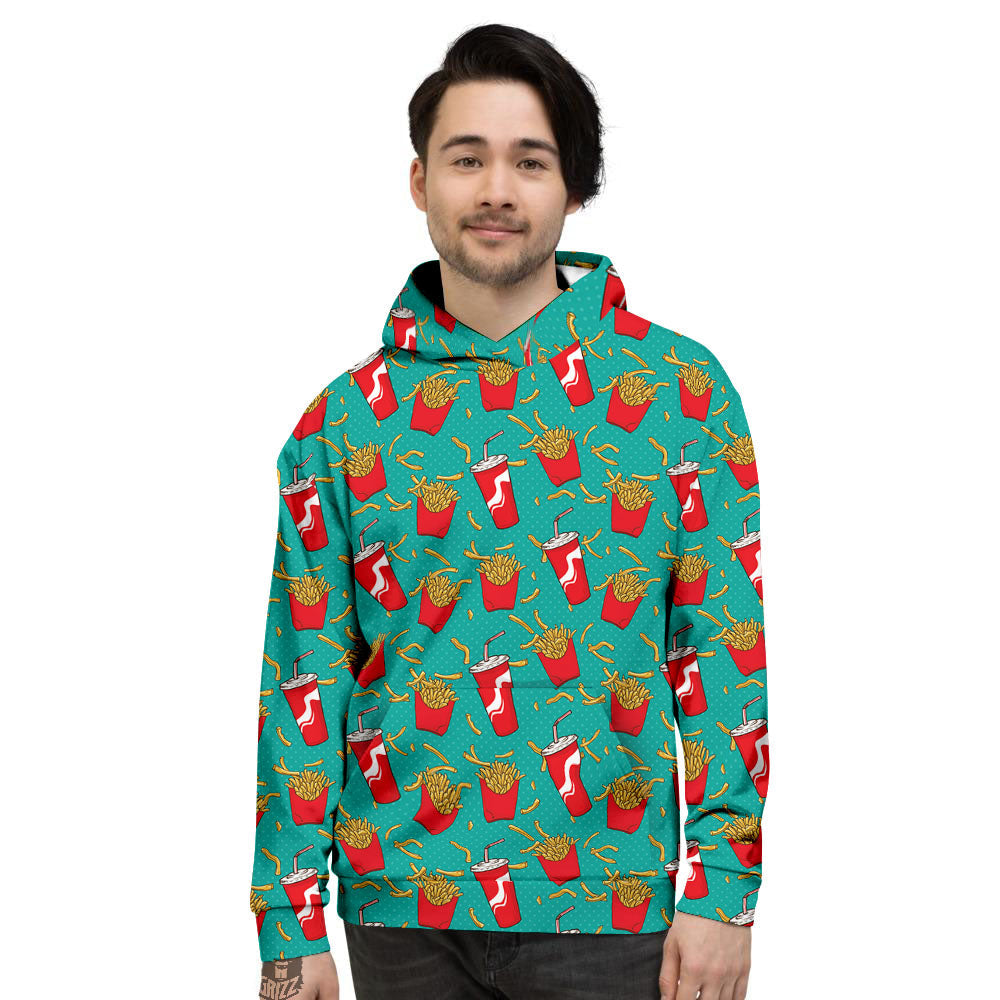 Cola And French Fries Print Pattern Men's Hoodie-grizzshop