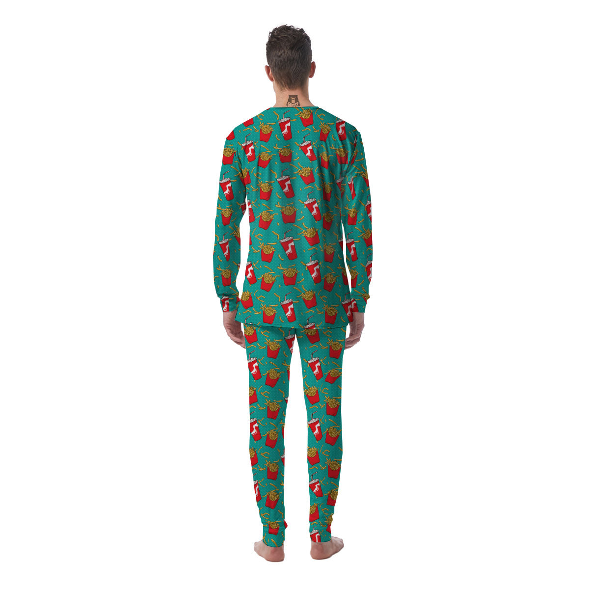 Cola And French Fries Print Pattern Men's Pajamas-grizzshop