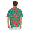 Cola And French Fries Print Pattern Men's Short Sleeve Shirts-grizzshop