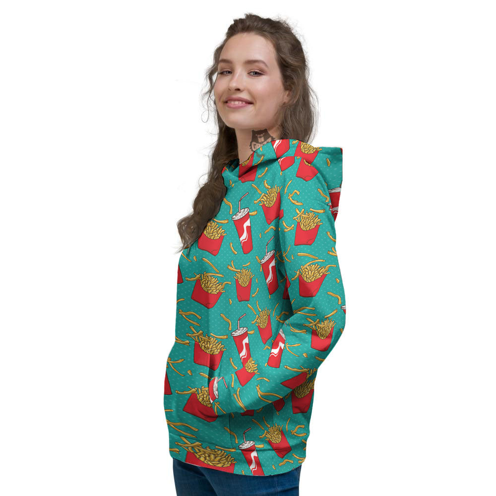 Cola And French Fries Print Pattern Women's Hoodie-grizzshop